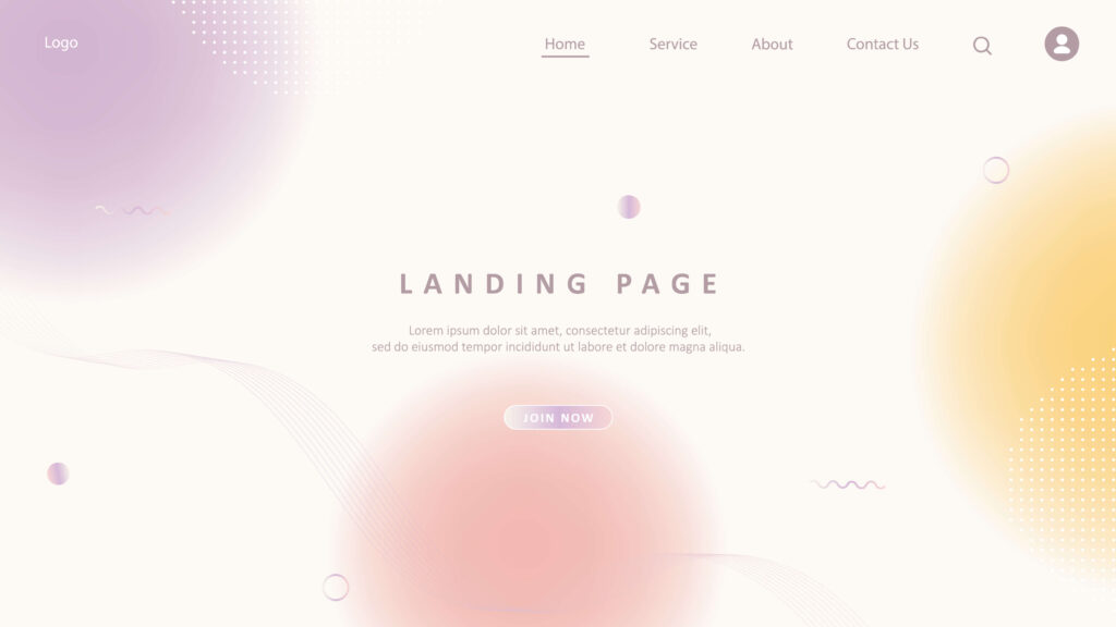 Layout standard di una landing page